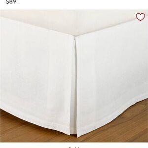 Potter Barn White Linen Bed Skirt